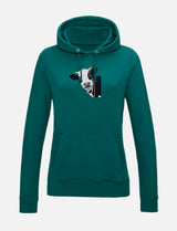 Damen-Hoodie mit Kuhmotiv