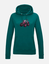 Damen-Hoodie mit gesticktem Traktor