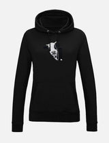 Damen-Hoodie mit Kuhmotiv