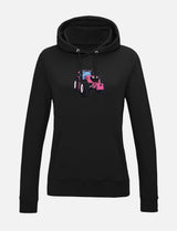 Damen-Hoodie mit Traktor-Stickerei