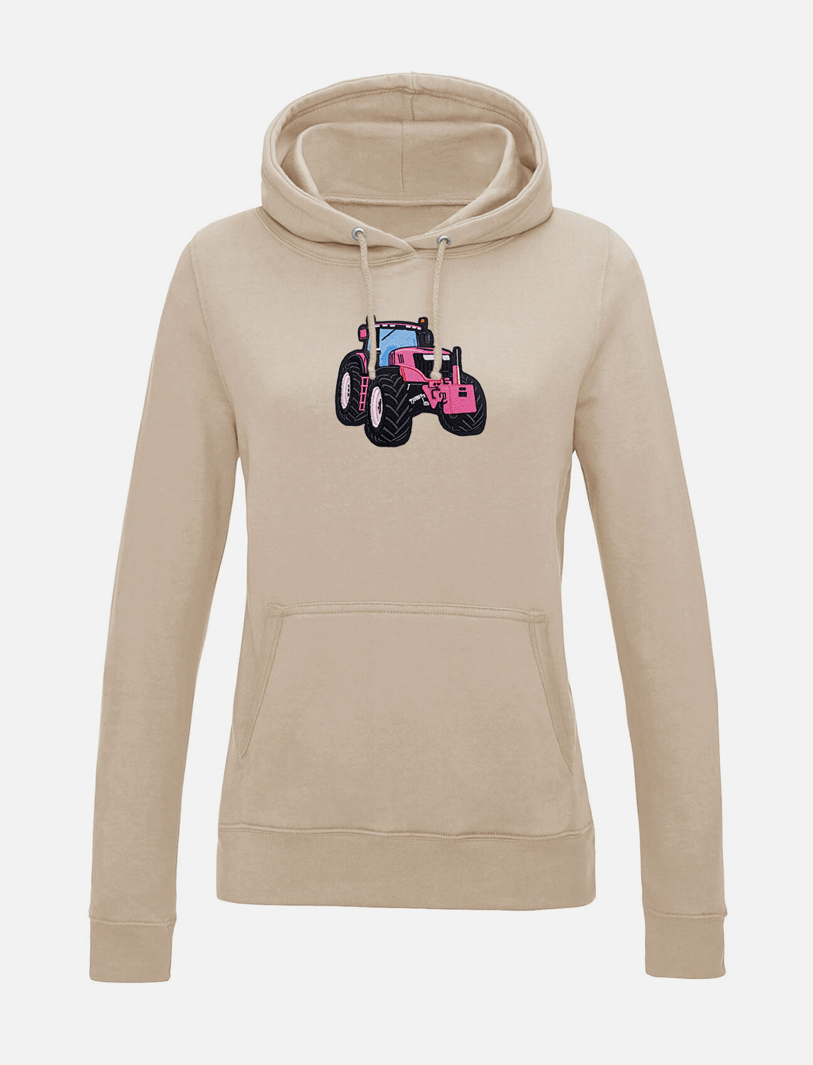 Damen-Hoodie mit Traktor-Stickerei