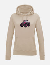 Damen-Hoodie mit gesticktem Traktor