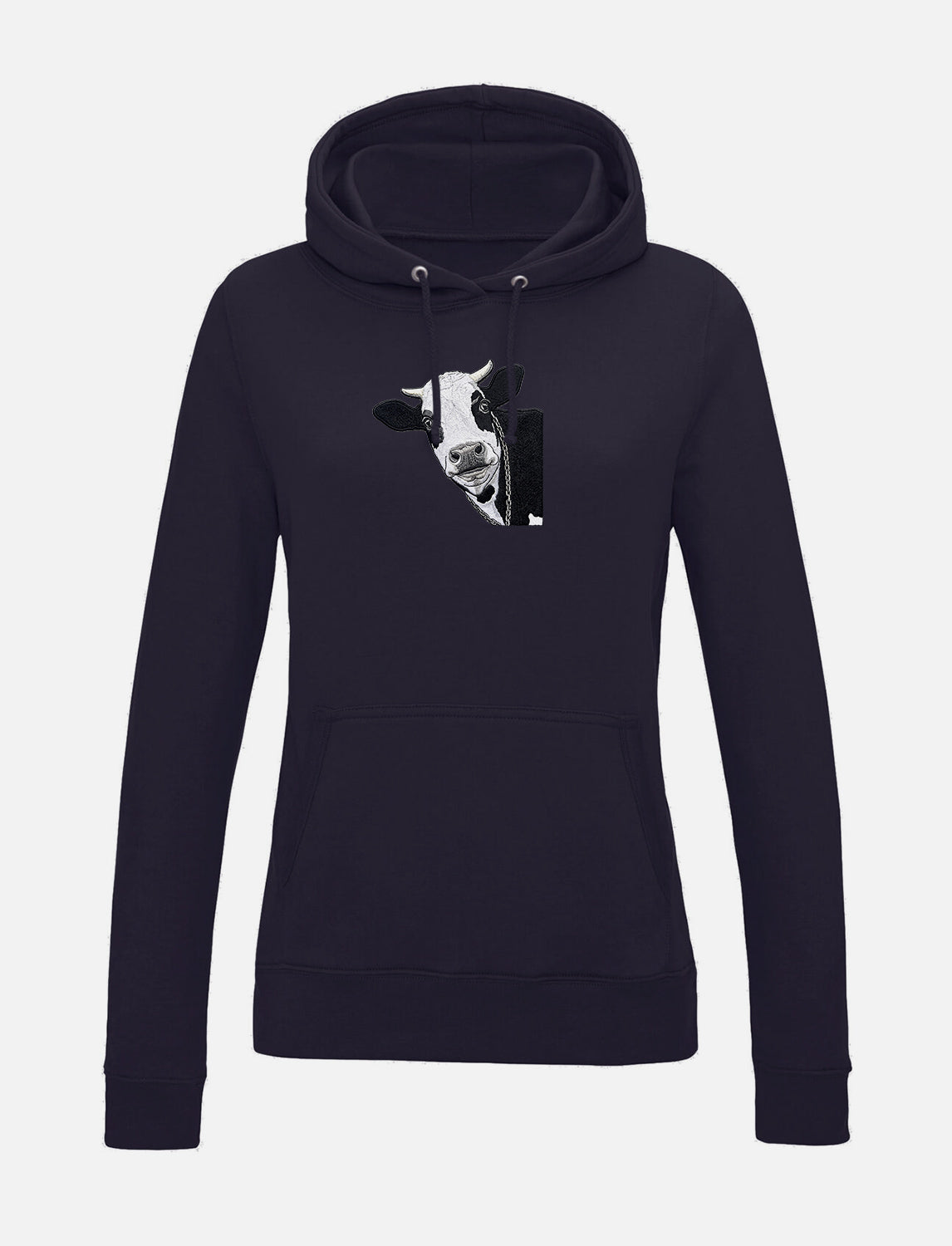 Damen-Hoodie mit Kuhmotiv