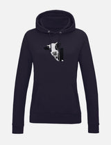 Damen-Hoodie mit Kuhmotiv