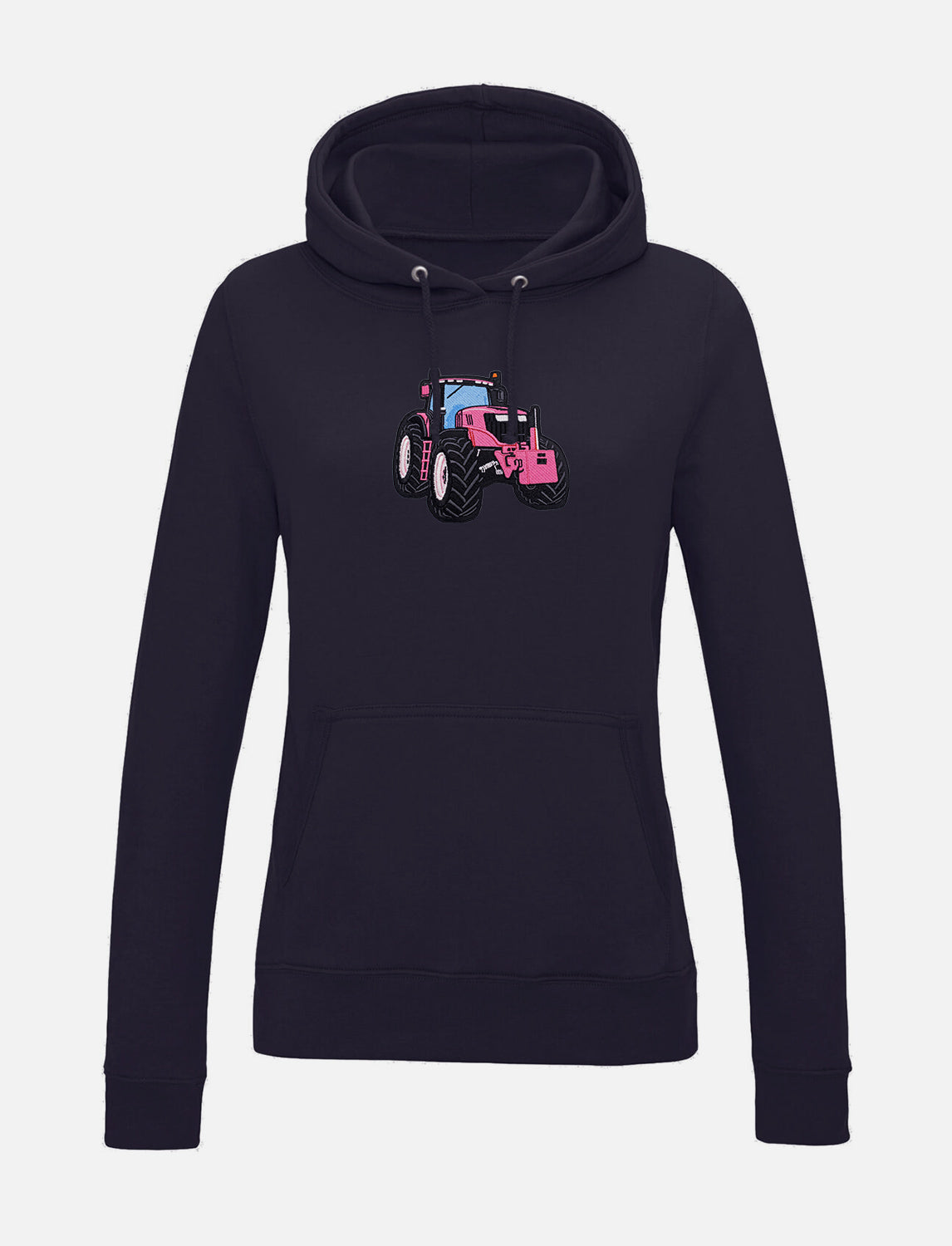 Damen-Hoodie mit Traktor-Stickerei