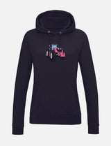Damen-Hoodie mit Traktor-Stickerei
