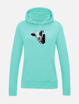 Damen-Hoodie mit Kuhmotiv