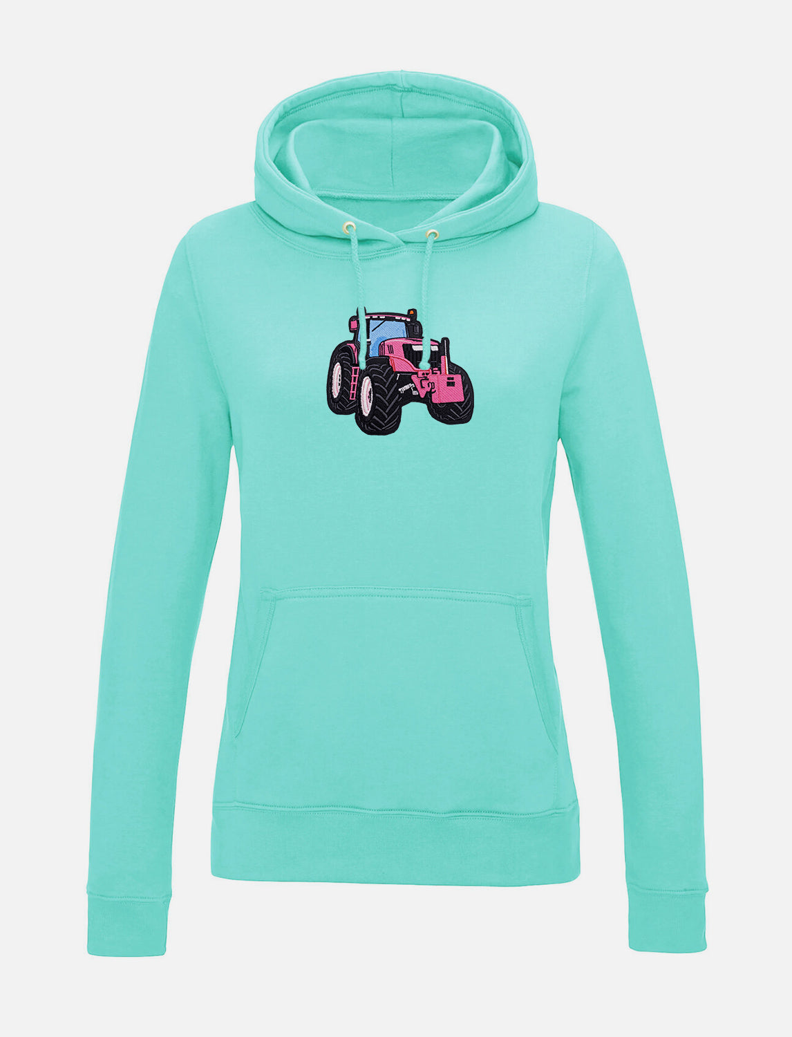 Damen-Hoodie mit Traktor-Stickerei