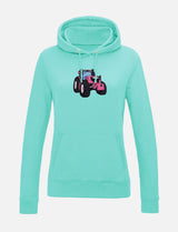 Damen-Hoodie mit Traktor-Stickerei