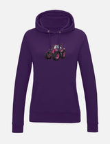 Damen-Hoodie mit gesticktem Traktor