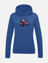 Damen-Hoodie mit Traktor-Stickerei