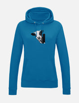 Damen-Hoodie mit Kuhmotiv