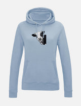 Damen-Hoodie mit Kuhmotiv