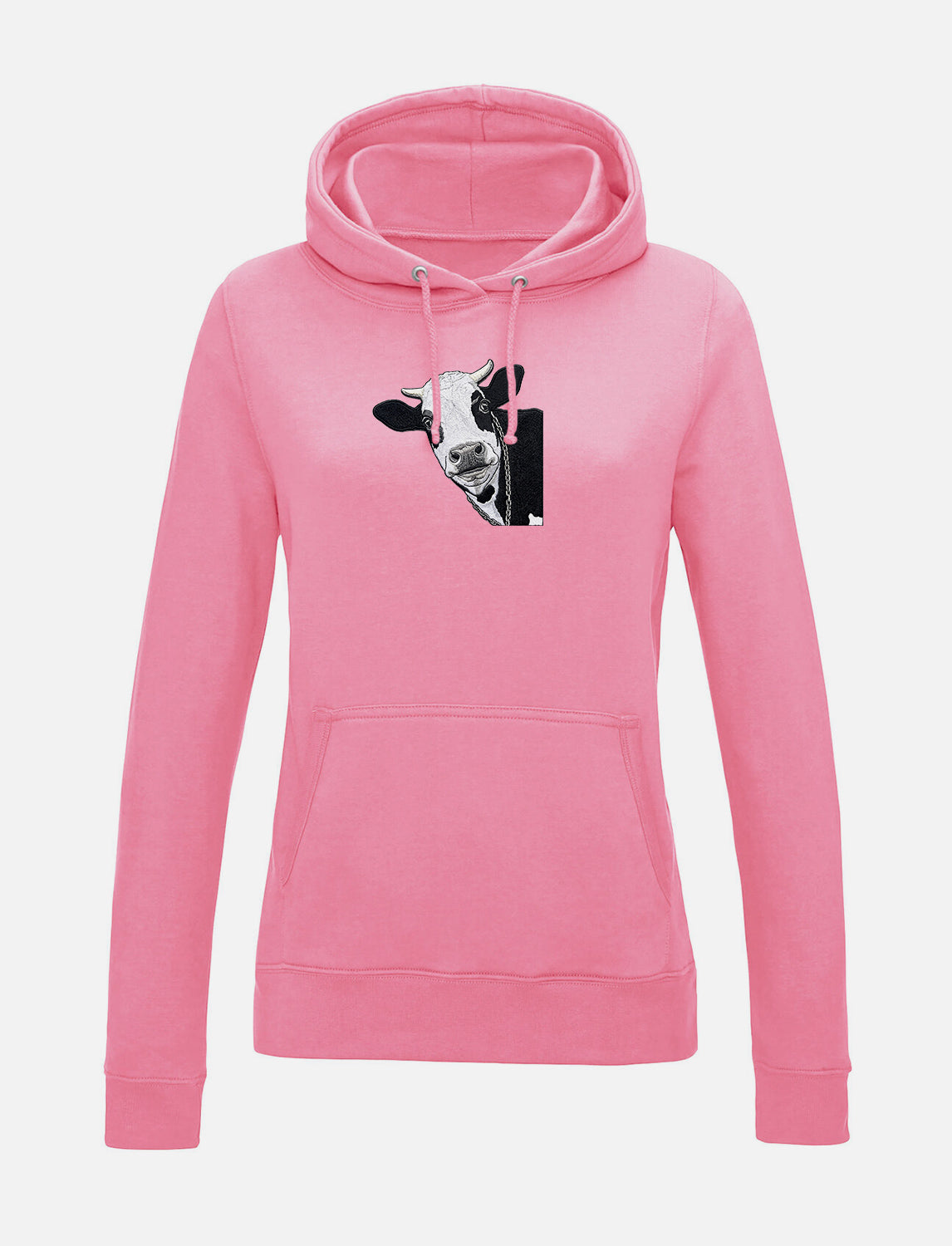 Damen-Hoodie mit Kuhmotiv
