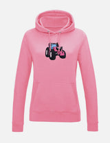 Damen-Hoodie mit Traktor-Stickerei