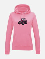 Damen-Hoodie mit gesticktem Traktor