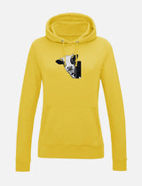 Damen-Hoodie mit Kuhmotiv