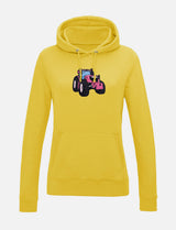 Damen-Hoodie mit Traktor-Stickerei
