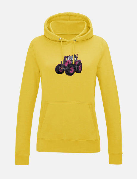 Damen-Hoodie mit gesticktem Traktor