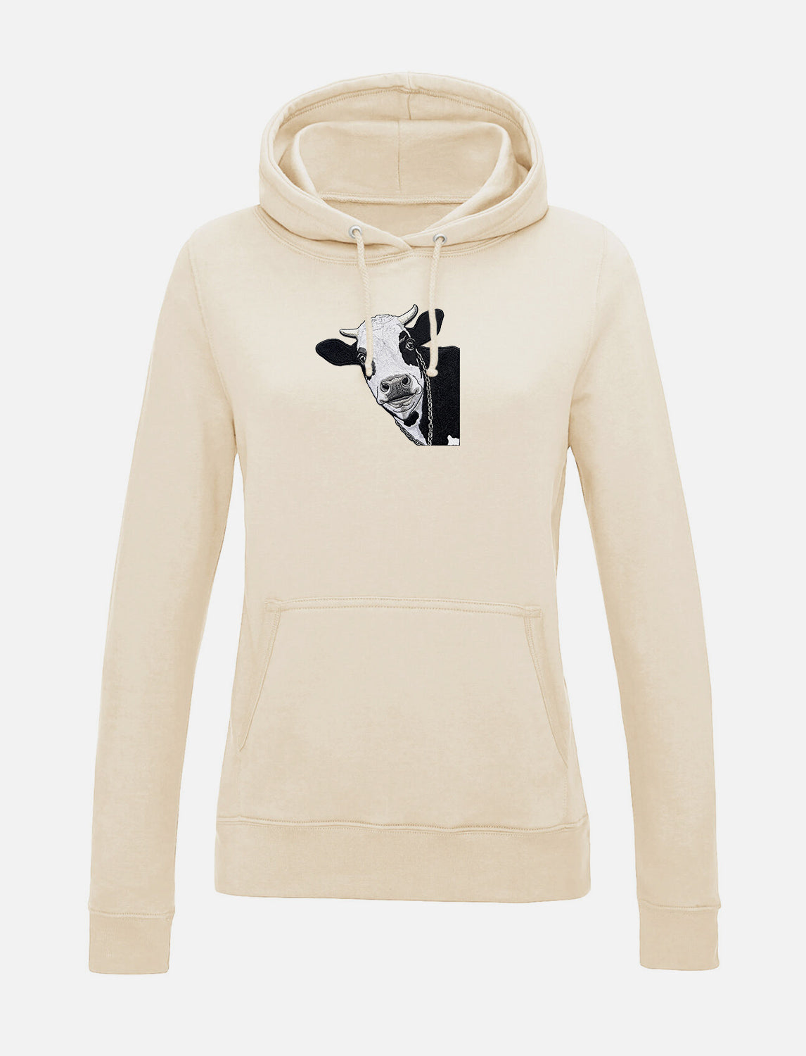 Damen-Hoodie mit Kuhmotiv