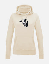 Damen-Hoodie mit Kuhmotiv