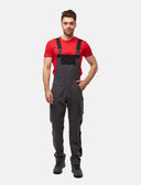 power Stretch Herren Arbeitslatzhose Stretch-Latzhose Arbeitshose mit Kniepolstertaschen