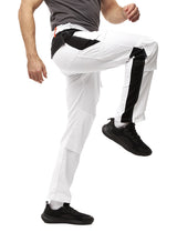 Malerhose Herren Weiß mit Kniepolstertaschen, Stretch Arbeitshose Nylon X