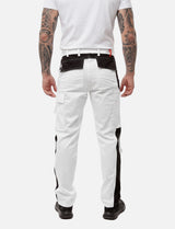 MALERHOSE HERREN STRETCH MIT KNIEPOLSTERTASCHEN STUCKATEUR ARBEITSHOSE WEISS | SORONA®