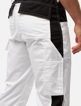 MALERHOSE HERREN STRETCH MIT KNIEPOLSTERTASCHEN STUCKATEUR ARBEITSHOSE WEISS | SORONA®