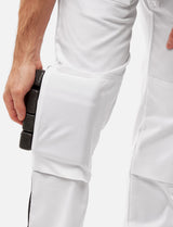 MALERHOSE HERREN STRETCH MIT KNIEPOLSTERTASCHEN STUCKATEUR ARBEITSHOSE WEISS | SORONA®