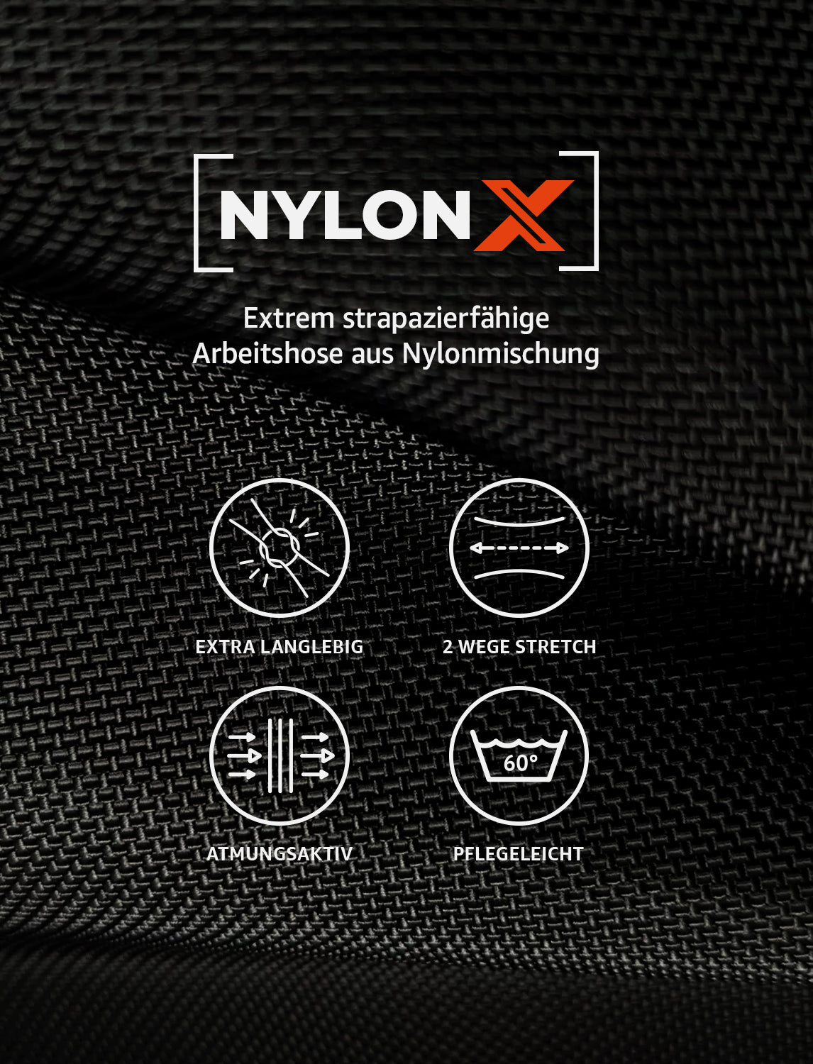 Robuste Arbeitshose Herren Nylon X