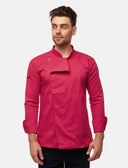 Stretch Kochjacke Herren Slim Fit mit Druckknöpfen | StrongAnt 411LANG