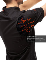 easyMove Kochjacke Herren Kurzarm mit dryMesh Einsatz - Druckknöpfen