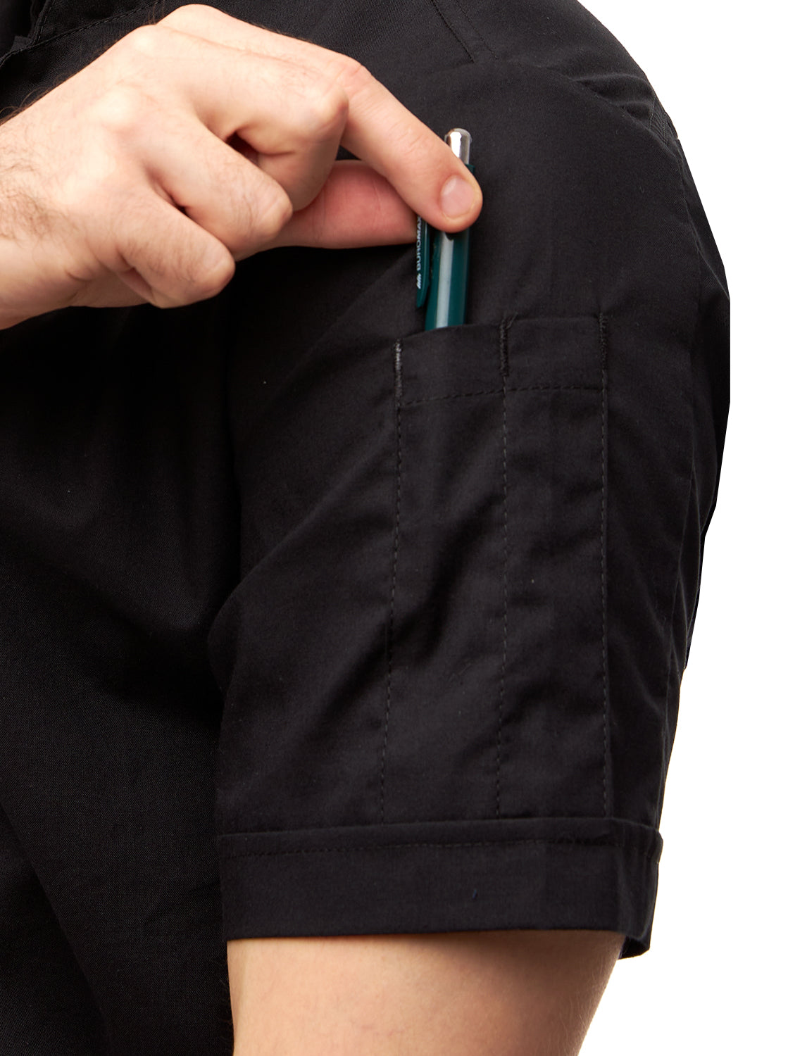 easyMove Kochjacke Herren Kurzarm mit dryMesh Einsatz - Druckknöpfen