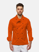 Herren Kochjacke aus Baumwolle mit Kugelknöpfen | StrongAnt M412LANG