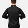 Schwarze Kochjacke M412WALSB Langarm – Rückenansicht mit dryMesh-Zonen